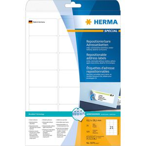 Produktbild für Adressetiketten Herma 5074, weiß
