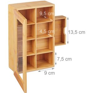 Produktbild für Teebox Relaxdays 10027481, für Teebeutel, natur, aus Bambus