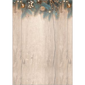 Weihnachtsbriefpapier Sigel DP664, Golden Greens