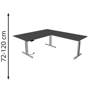 Schreibtisch Kerkmann Move 3 Tube anthrazit/silber