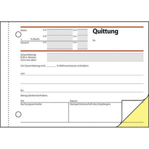 Produktbild für Quittungsblock Sigel SD021, fälschungssicher, MwSt. separat