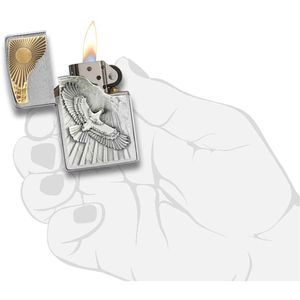 Produktbild für Feuerzeug Zippo Eagle Sun-Fly Emblem