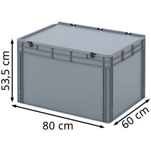 Produktbild für Eurobox AUER ED 86/52 HG, grau, 228 Liter
