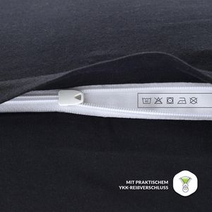 Produktbild für Kissenbezug NatureMark Jersey, schwarz
