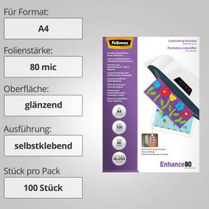 Produktbild für Laminierfolien Fellowes 53022, DIN A4