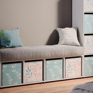 Produktbild für Bücherregal Vicco Ludus, weiß, mit 2 Faltboxen