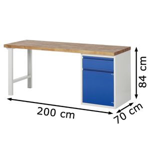 Produktbild für Werkbank Rau Basic 7502-1, blau