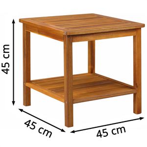 Produktbild für Beistelltisch CASARIA 101732, akazie, aus Massivholz