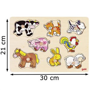 Produktbild für Motorikspielzeug Goki 57873, Bauernhof VII