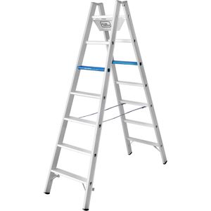 Stehleiter Iller Alu ERGO Plus, 7107-7E, beidseitig begehbar