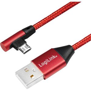 Ladekabel LogiLink CU0149, rot, 0,3m