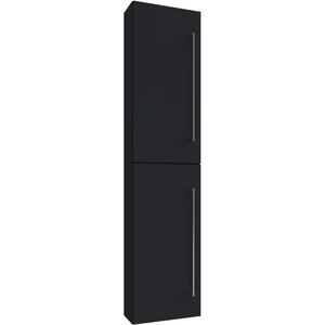Produktbild für Bad-Hängeschrank VCM Badinos 914889, matt schwarz