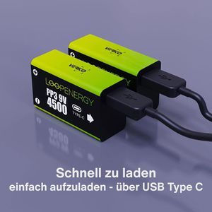 Produktbild für Akku Verico Loopenergy 9V, 500 mAh