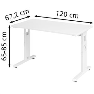 Produktbild für Schreibtisch Hammerbacher O-Serie, weiß / weiß