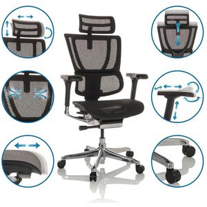 Produktbild für Bürostuhl hJh-OFFICE ERGOHUMAN SLIM GEN2, 652288
