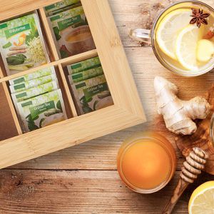 Produktbild für Teebox Relaxdays 10022182, für Teebeutel, natur, aus Bambus