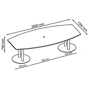 Produktbild für Konferenztisch Hammerbacher KT28S