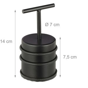 Produktbild für Türstopper Relaxdays aus Gummi/Edelstahl mit Griff