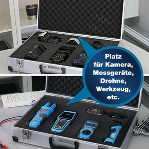 Produktbild für Transportkoffer PeakTech P 7270, abschließbar, aus Aluminium