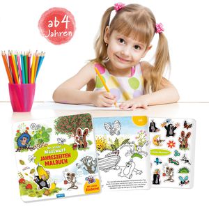 Produktbild für Malbuch Trötsch Jahreszeiten-Malbuch, mit Stickern