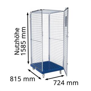 Produktbild für Rollbehälter HMH ADB, mit Tür, Nutzhöhe 1585mm