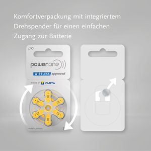 Produktbild für Hörgerätebatterie Power-One 24610 p10
