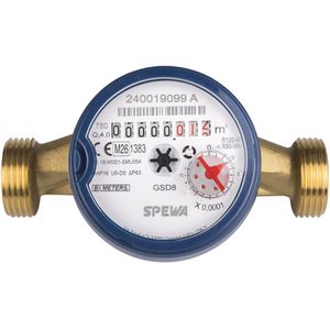 Produktbild für Wasserzähler SPEWA 100245, aus Messing, 2026 geeicht