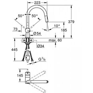 Produktbild für Küchenarmatur GROHE Minta 32321002, chrom