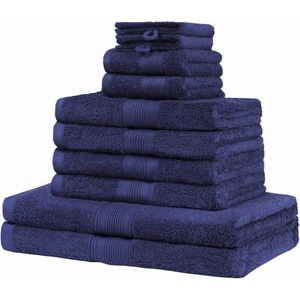 Produktbild für Handtuch NatureMark Set, navyblau, aus 100% Baumwolle