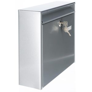 Produktbild für Briefkasten Burg-Wächter Potsdam 877 Si, silber, aus Stahl