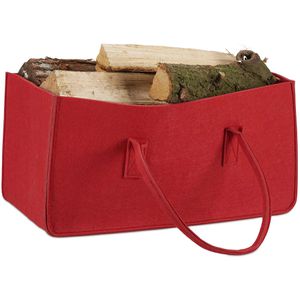 Kaminholztasche Relaxdays 10021755, rot