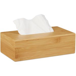 Produktbild für Taschentuchbox Relaxdays 10024621, aus Bambus