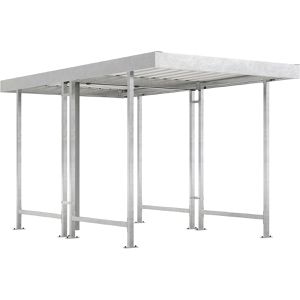 Produktbild für Fahrradunterstand WSM Leipzig L40, silber, aus Metall