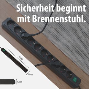 Produktbild für Steckdosenleiste Brennenstuhl Eco-Line, 3m Kabel