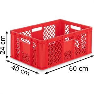 Produktbild für Eurobox Alpha-Paletten rot, 45 Liter, lebensmittelecht