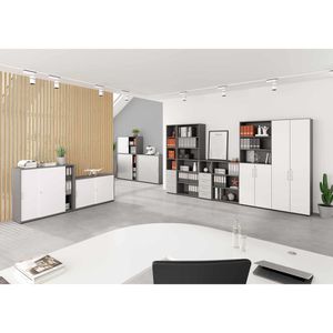 Produktbild für Aktenschrank Hammerbacher Serie 9 Advanced, aus Holz