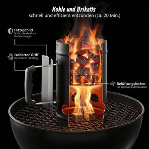 Produktbild für Anzündkamin Relaxdays Grillkohleanzünder