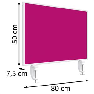 Produktbild für Tischtrennwand Magnetoplan VarioPin, 1108018, pink