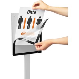 Produktbild für Infoständer Durable Basic aus Stahl, silber, A3