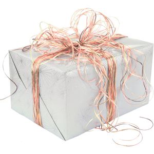 Produktbild für Geschenkband Präsent Raffia Multicolour, rosé