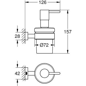Produktbild für Seifenspender GROHE Essentials Cube, 40756001