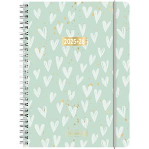 Schülerkalender Brunnen 1072155096 Hearts, Schuljahr 2025/2026