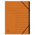 Ordnungsmappe Exacompta 540704E, A4 aus Karton, orange, 7 Fächer