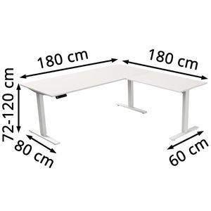 Produktbild für Schreibtisch Kerkmann Move 3, weiß / weiß