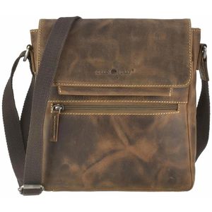 Umhängetasche Greenburry Vintage, 1650C, Echt Leder, braun