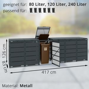 Produktbild für Mülltonnenbox MBOX24 Classic, Metall