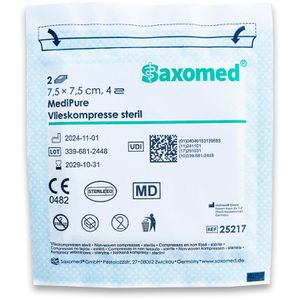 Produktbild für Vlieskompressen Saxomed MediPure, 4-lagig, steril