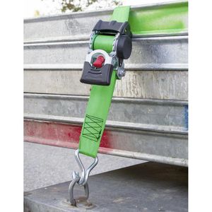 Produktbild für Spanngurt Kerbl 37186, grün, mit Spitzhaken &amp; Ratsche