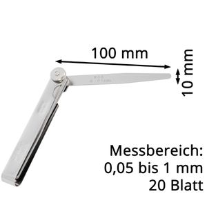 Produktbild für Fühlerlehre Helios-Preisser 0607203, aus Federstahl