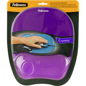 Produktbild für Mauspad Fellowes Crystals Gel, 91441, violett